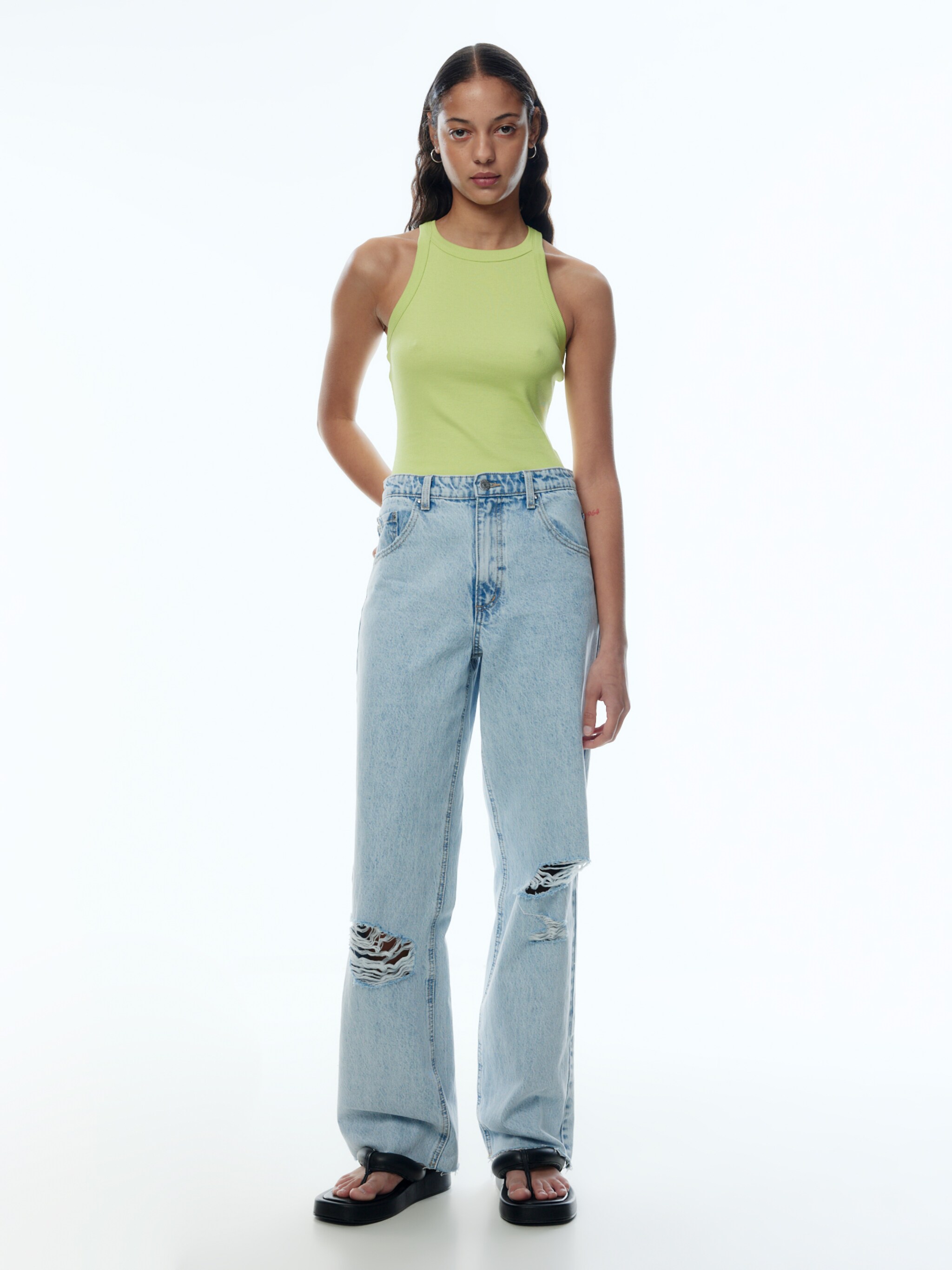 EDITED Producten Top 'Orelia' Neongroen