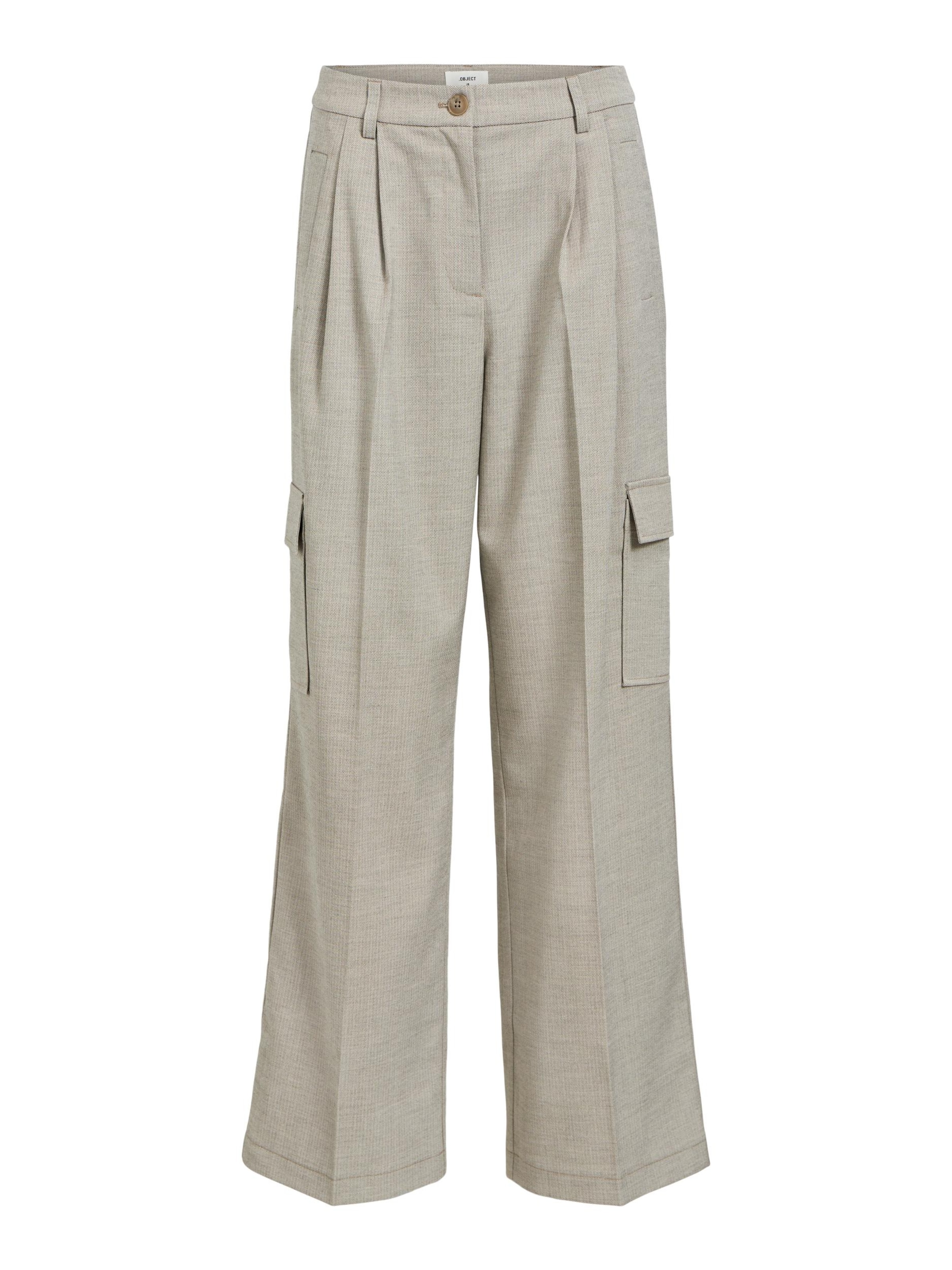 OBJECT Loosefit Cargobukser 'COCA' i grå: forside