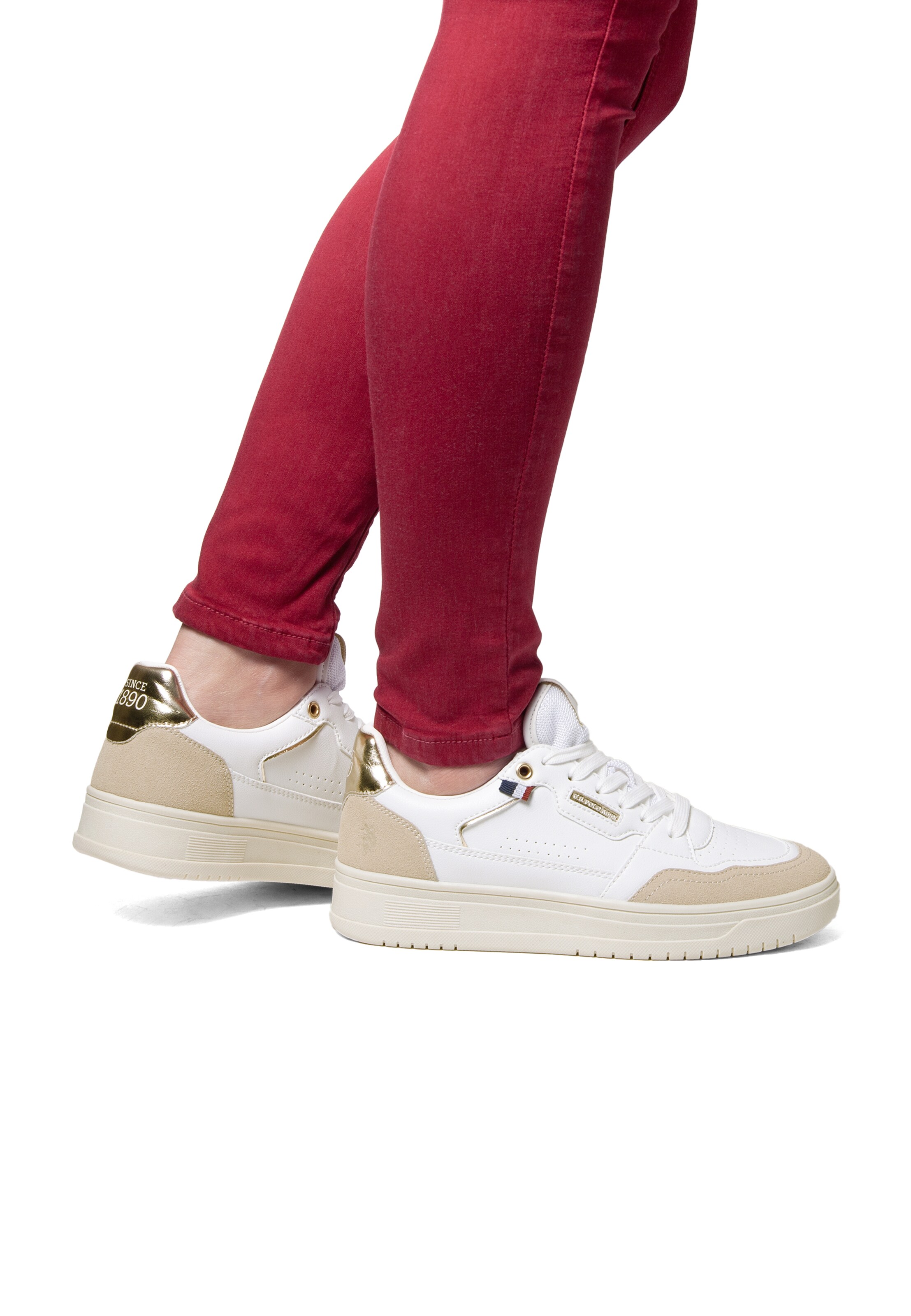 Sneaker bassa di U.S. POLO ASSN. in bianco: frontale