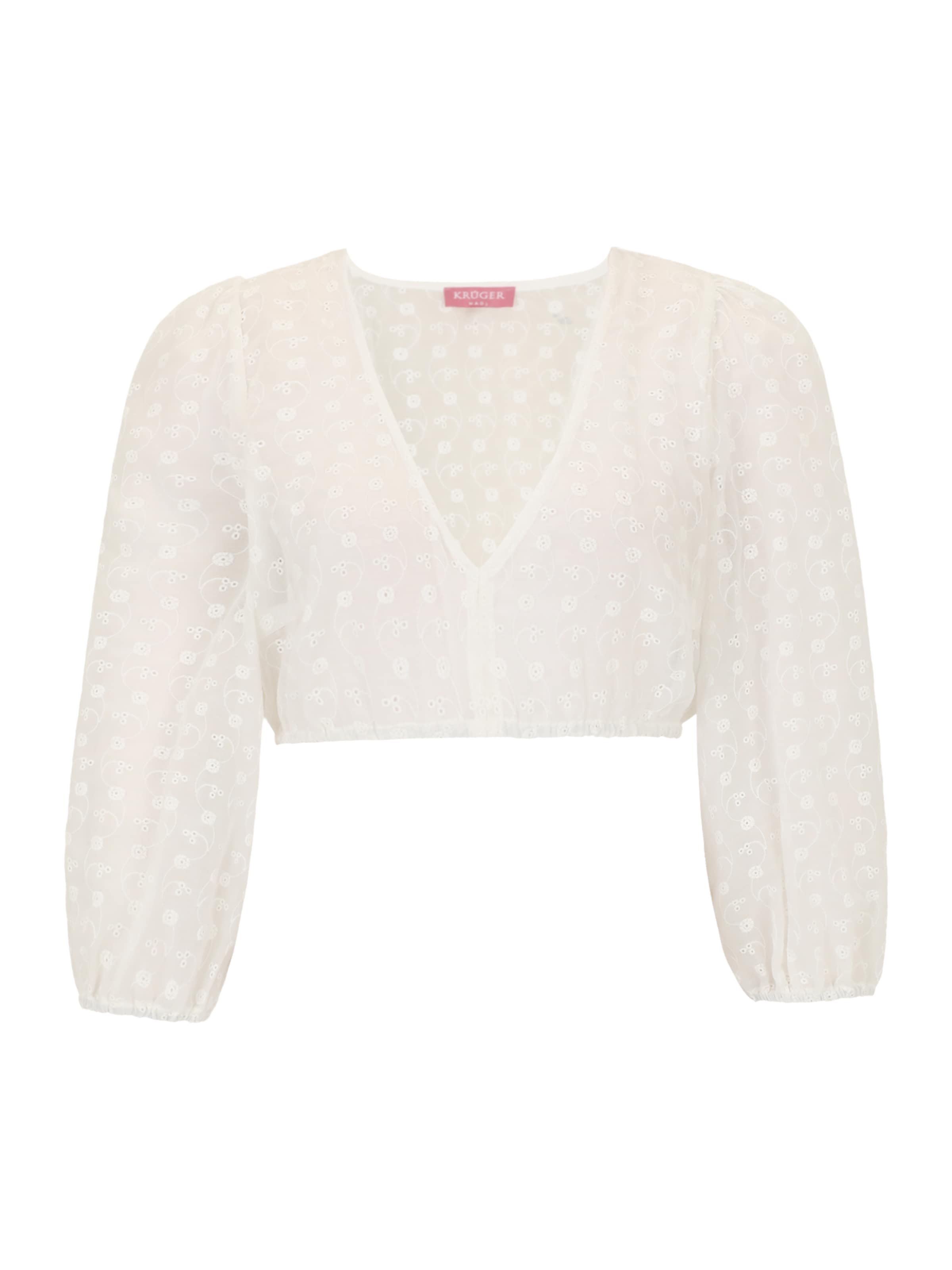 Krüger Madl Traditional Blouse 'Signe' in Beige: front