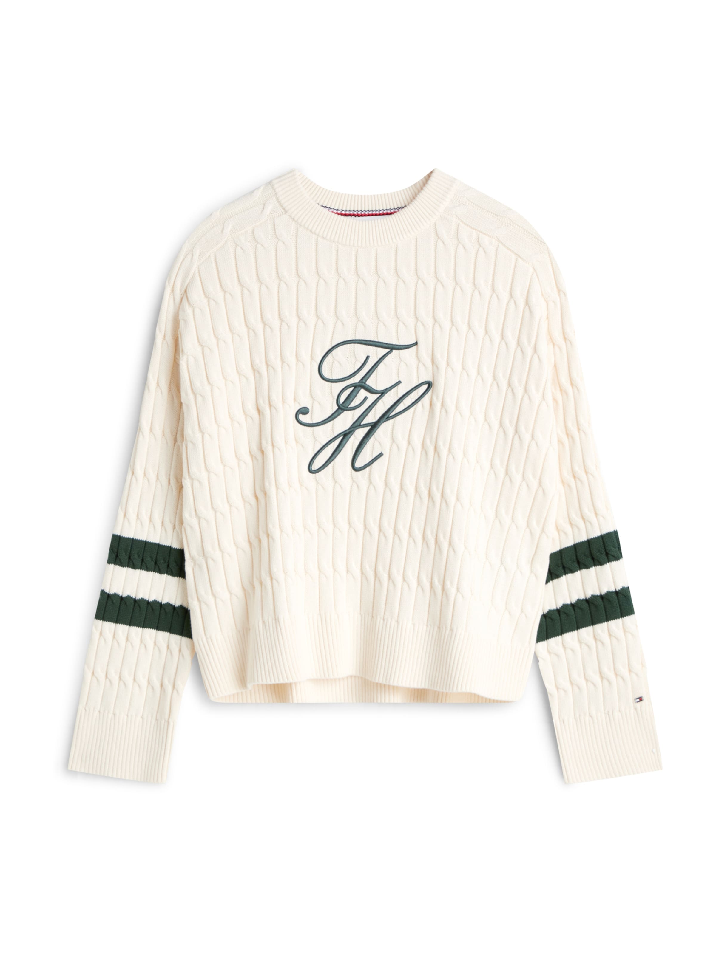 TOMMY HILFIGER Пуловер в бежово: отпред