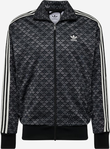 ADIDAS ORIGINALS Sweat jacket 'FireBird Classic' in Black: front