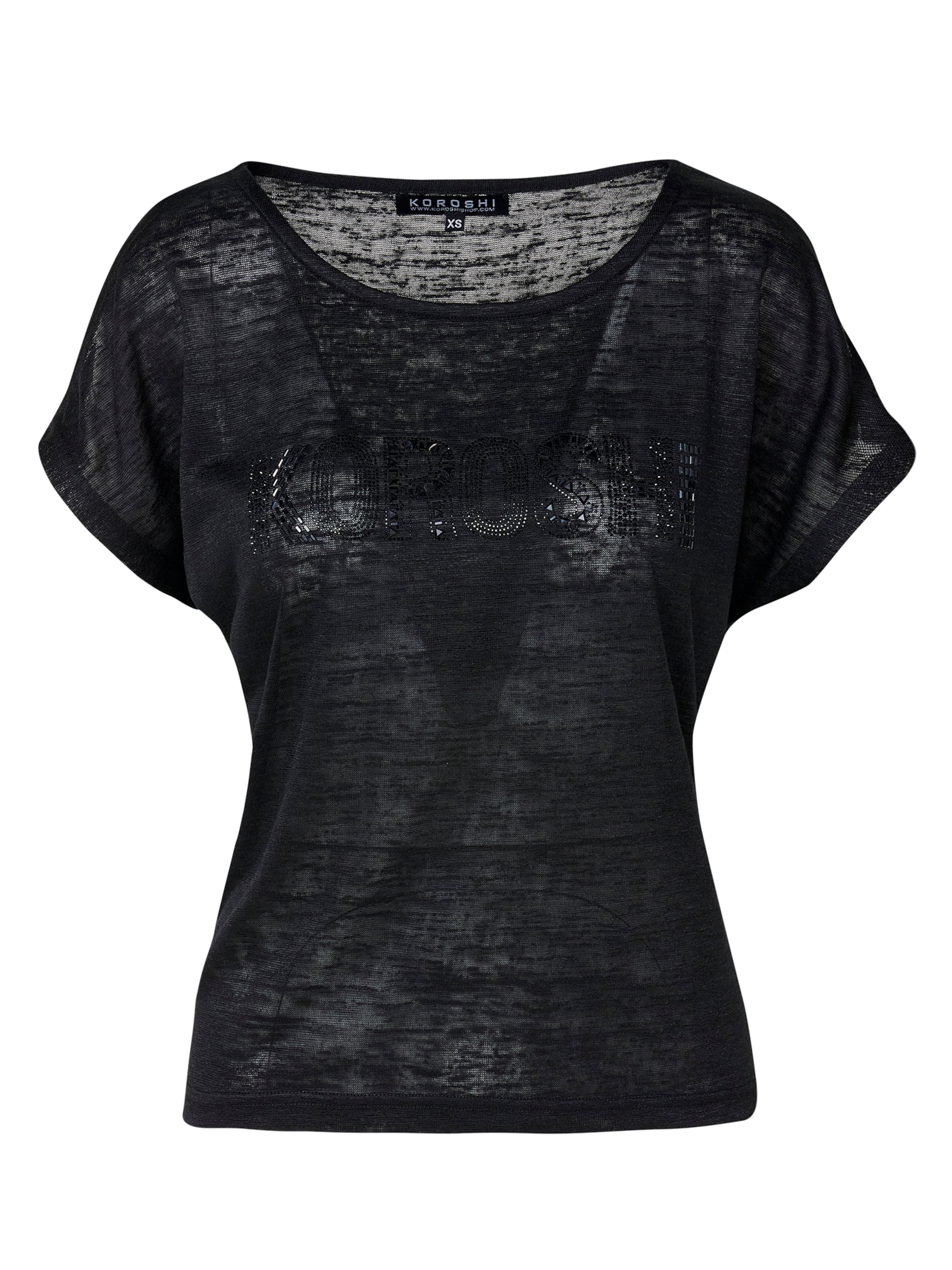 T-shirt KOROSHI en noir : devant