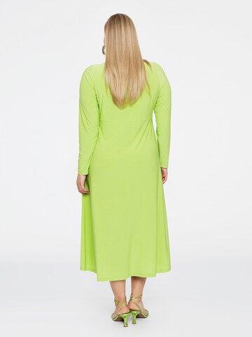 Yoek Shirt Dress in Green