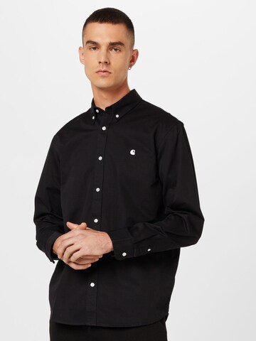 juoda Carhartt WIP Standartinis modelis Dalykinio stiliaus marškiniai 'Madison': priekis