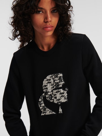 Karl Lagerfeld Sweatshirt 'Boucle' in Zwart