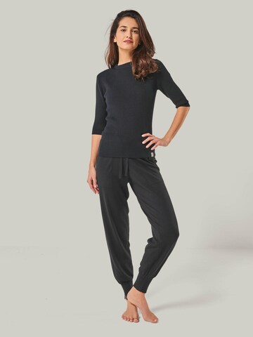 YOU LOOK PERFECT Sweater 'PULLOVER DARIA - Kurzarm Pullover mit Stehkragen' in Black