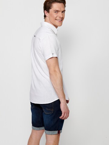 KOROSHI Regular Fit Hemd in Weiß
