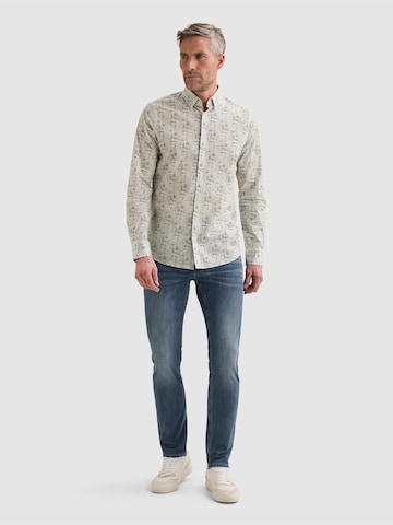 VANGUARD Regular fit Overhemd 'Shirt in poplin with stretch and allover print' in Wit