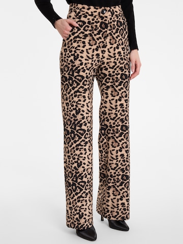 Ana Alcazar Wide leg Trousers 'Adami' in Brown: front
