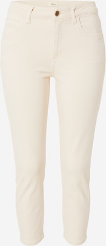 s.Oliver BLACK LABEL Skinny Jeans in Beige: predná strana