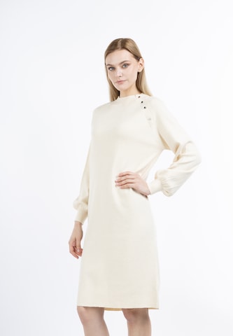 DreiMaster Klassik - Vestido de punto en beige: frente