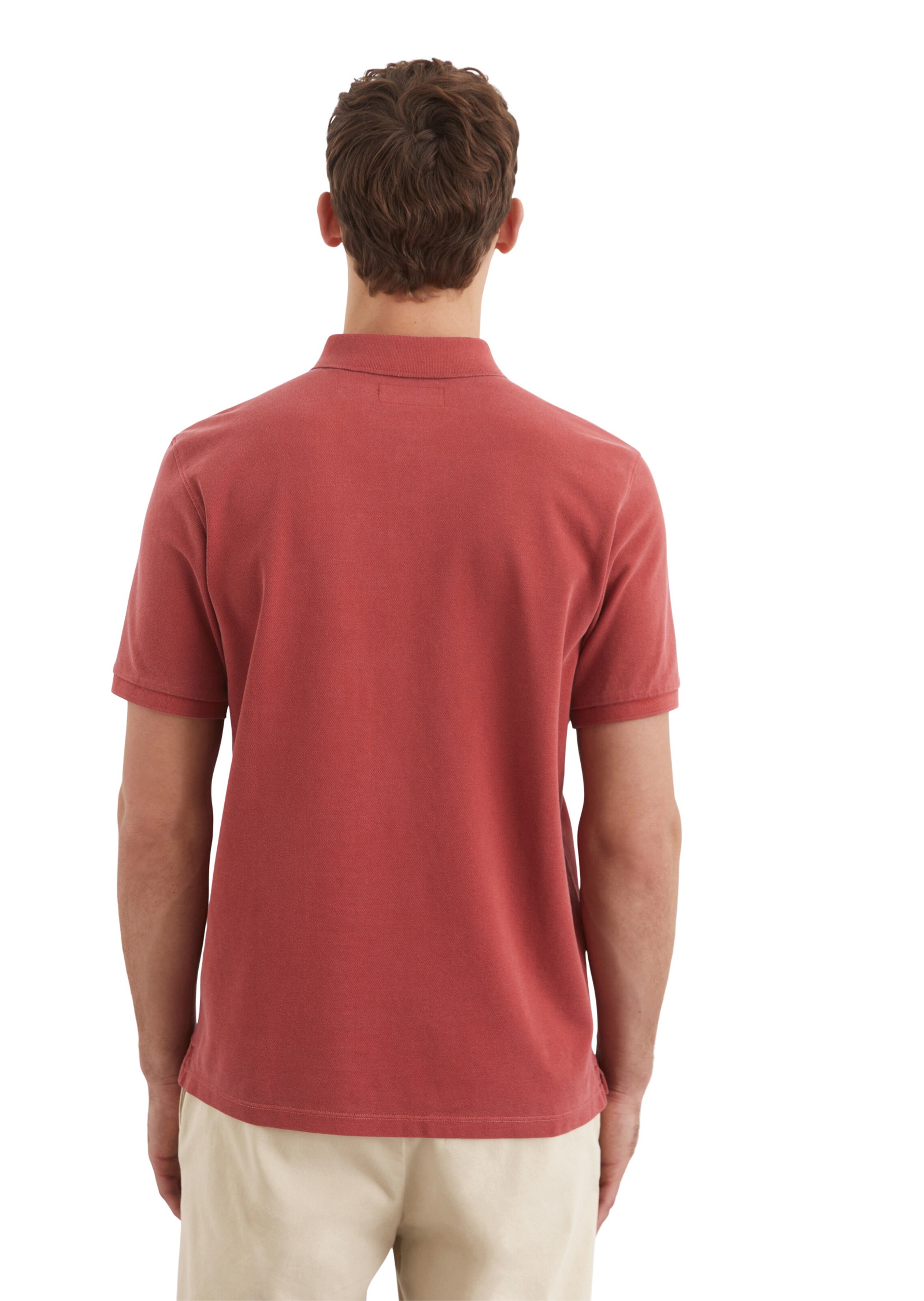 Marc O'Polo Shirt 'Piqué' in Red