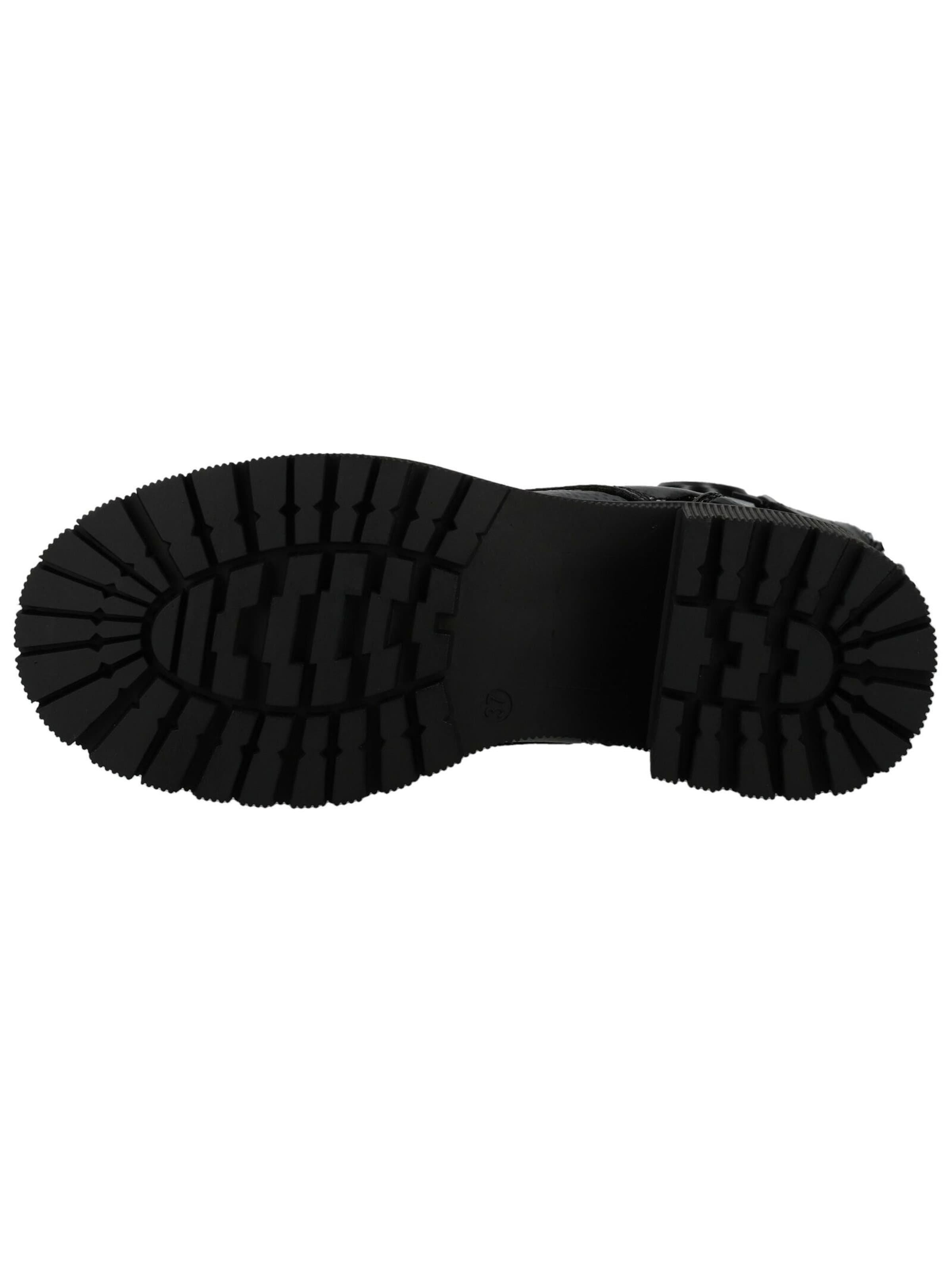 TOM TAILOR Schnürstiefelette in Schwarz