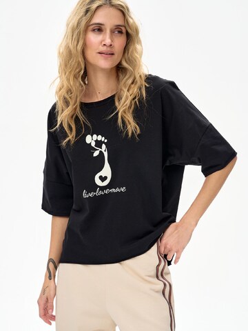 Blue Shadow Blouse in Black