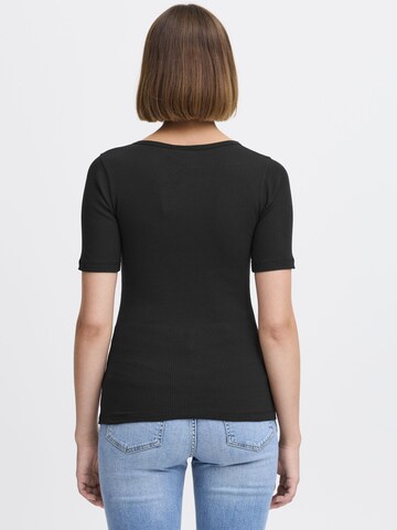 ICHI Shirt ' IHPALMER RIB' in Zwart