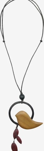 COLLEZIONE ALESSANDRO Necklace 'Desna' in Brown: front