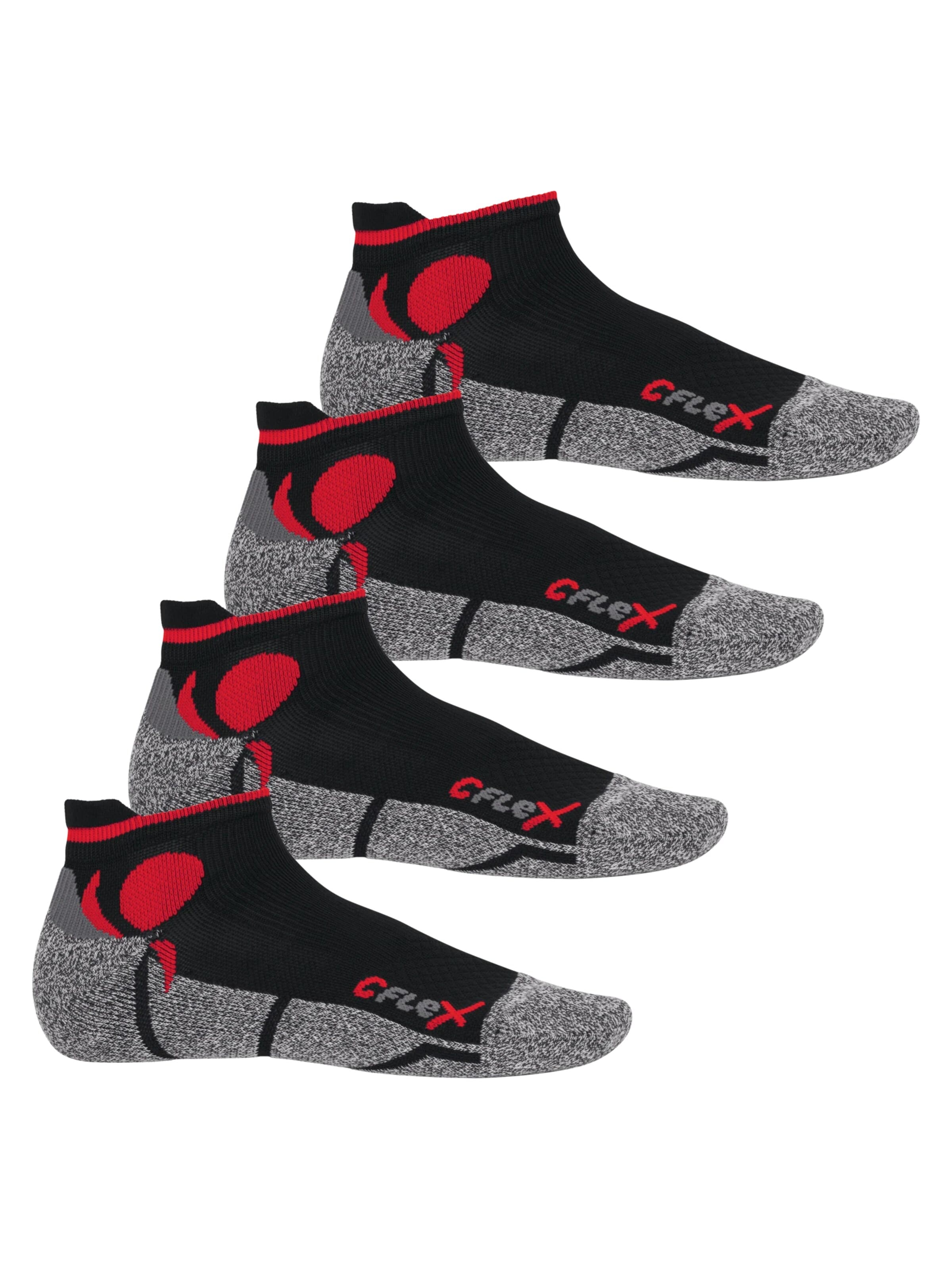 cflex Athletic Socks 'Running' in Red: front