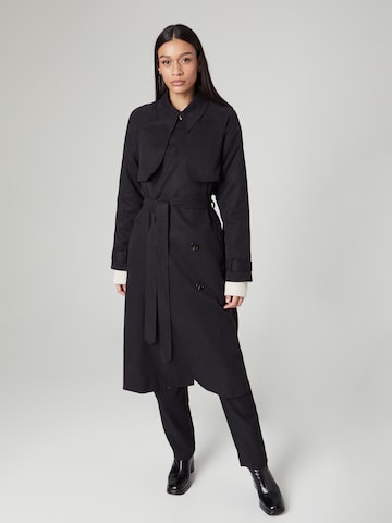 Guido Maria Kretschmer Women Ανοιξιάτικο και φθινοπωρινό παλτό σε μαύρο: μπροστά