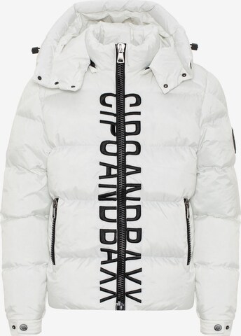 CIPO & BAXX Between-Season Jacket in White: front