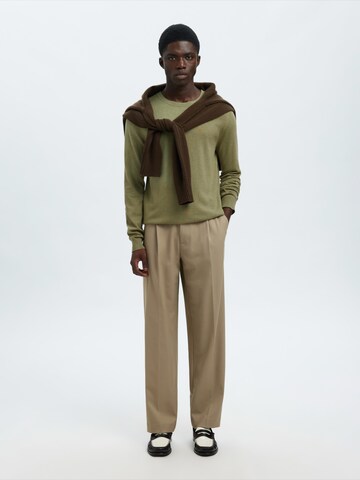 Coupe regular Pull-over 'SLHBERG' SELECTED en vert