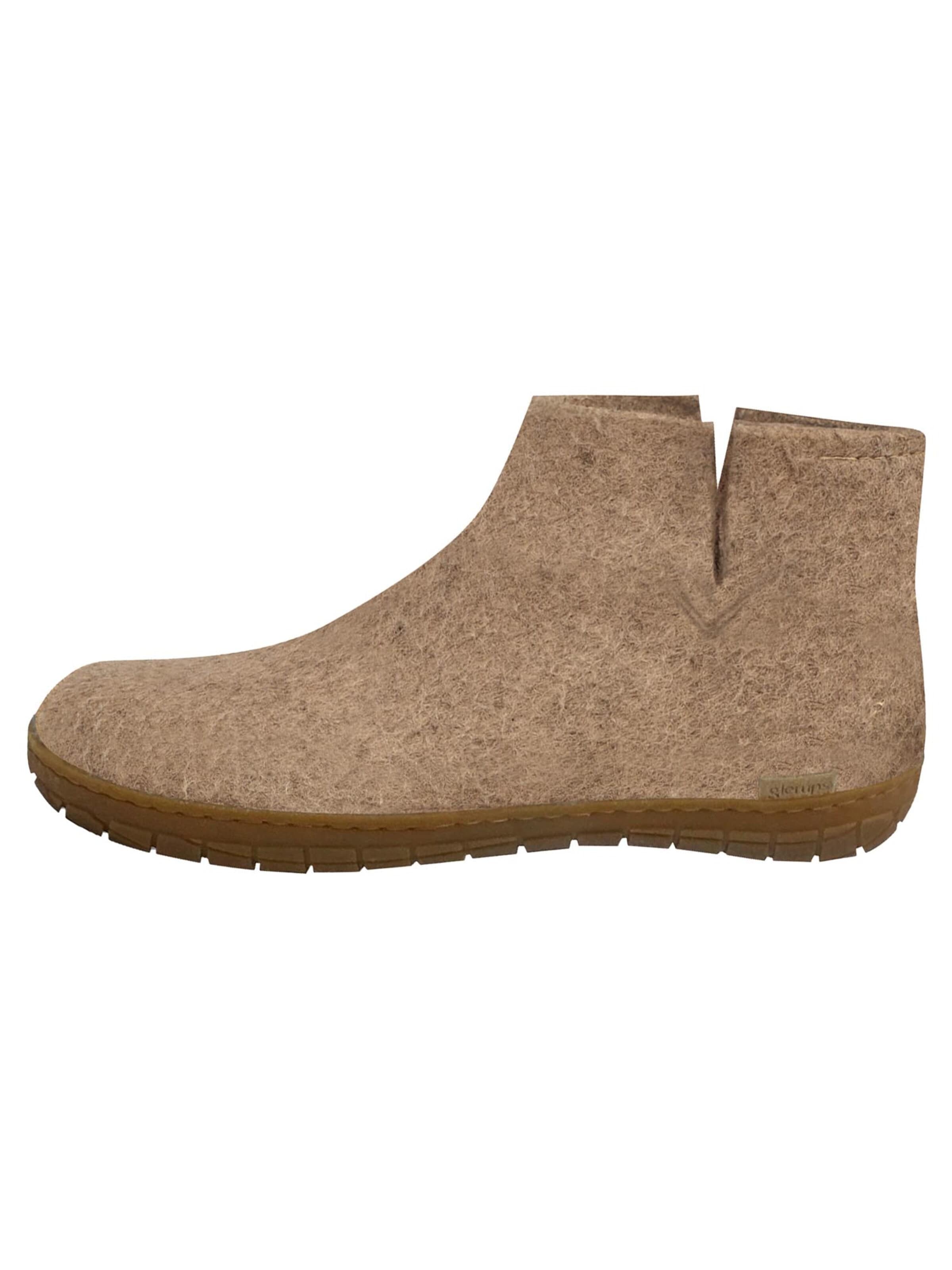 Glerups Muiltjes 'Kautschuksohle' in Beige: voorkant