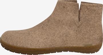 Glerups Muiltjes 'Kautschuksohle' in Beige: voorkant