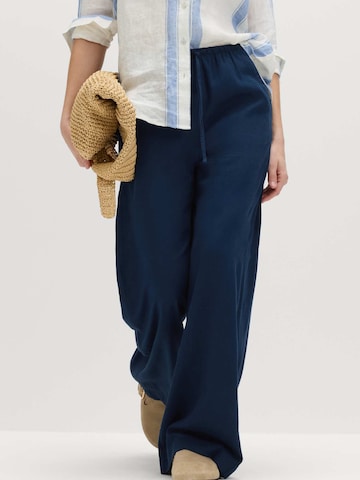 Marks & Spencer Wide leg Broek in Blauw: voorkant
