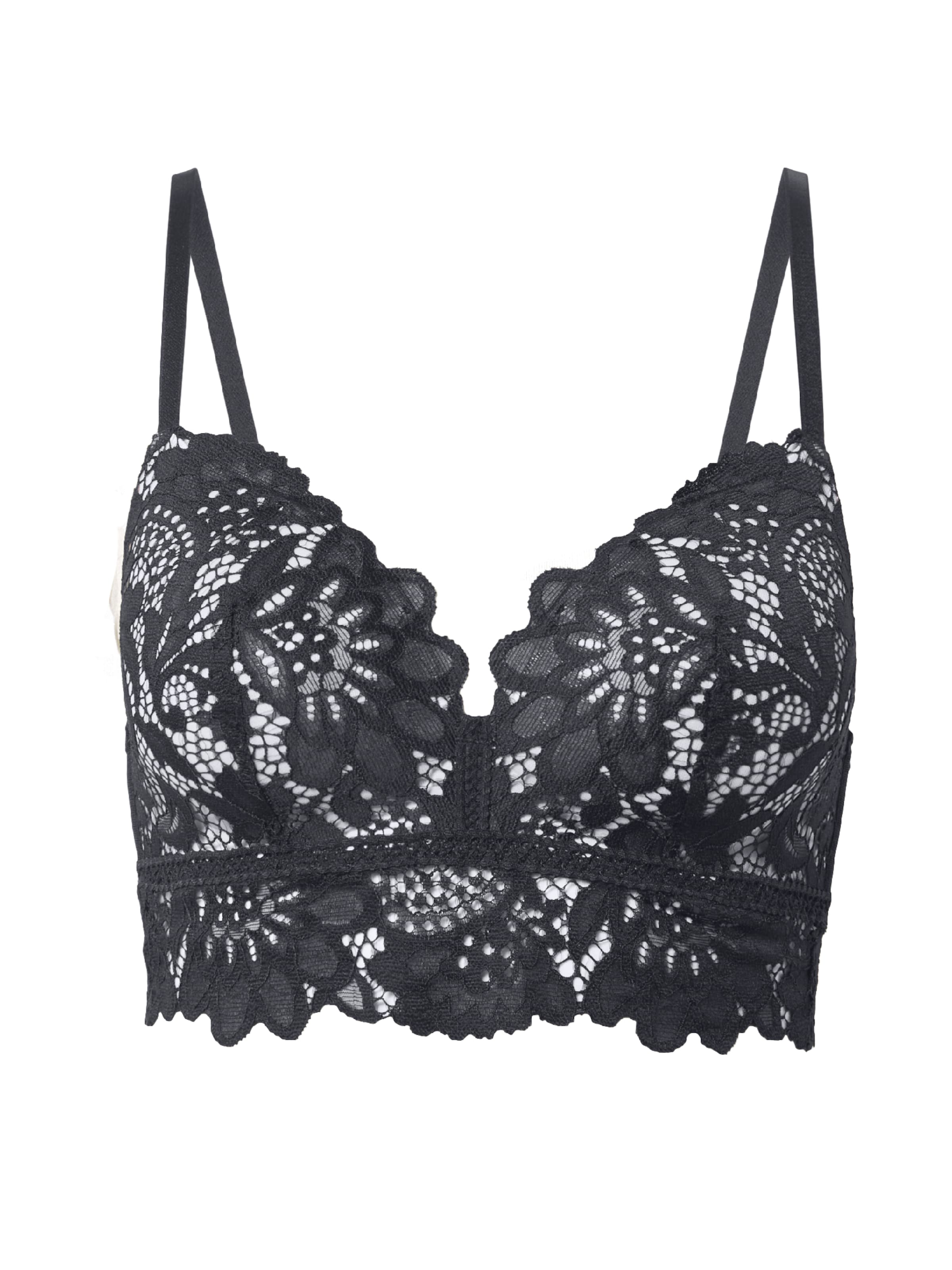 Hunkemöller T-Shirt Rintaliivi 'Shiloh' värissä musta: etupuoli