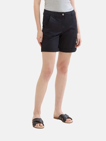 TOM TAILOR Regular Chino trousers in Black: front