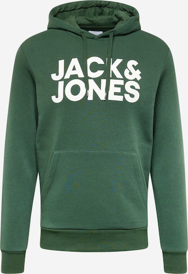 JACK & JONES Sweat-shirt en vert / blanc, Vue avec produit