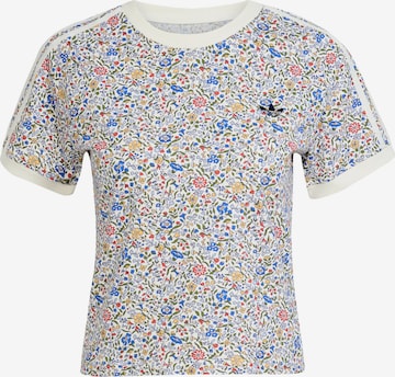 balta ADIDAS ORIGINALS Marškinėliai 'Adidas Originals x Liberty London Cali': priekis