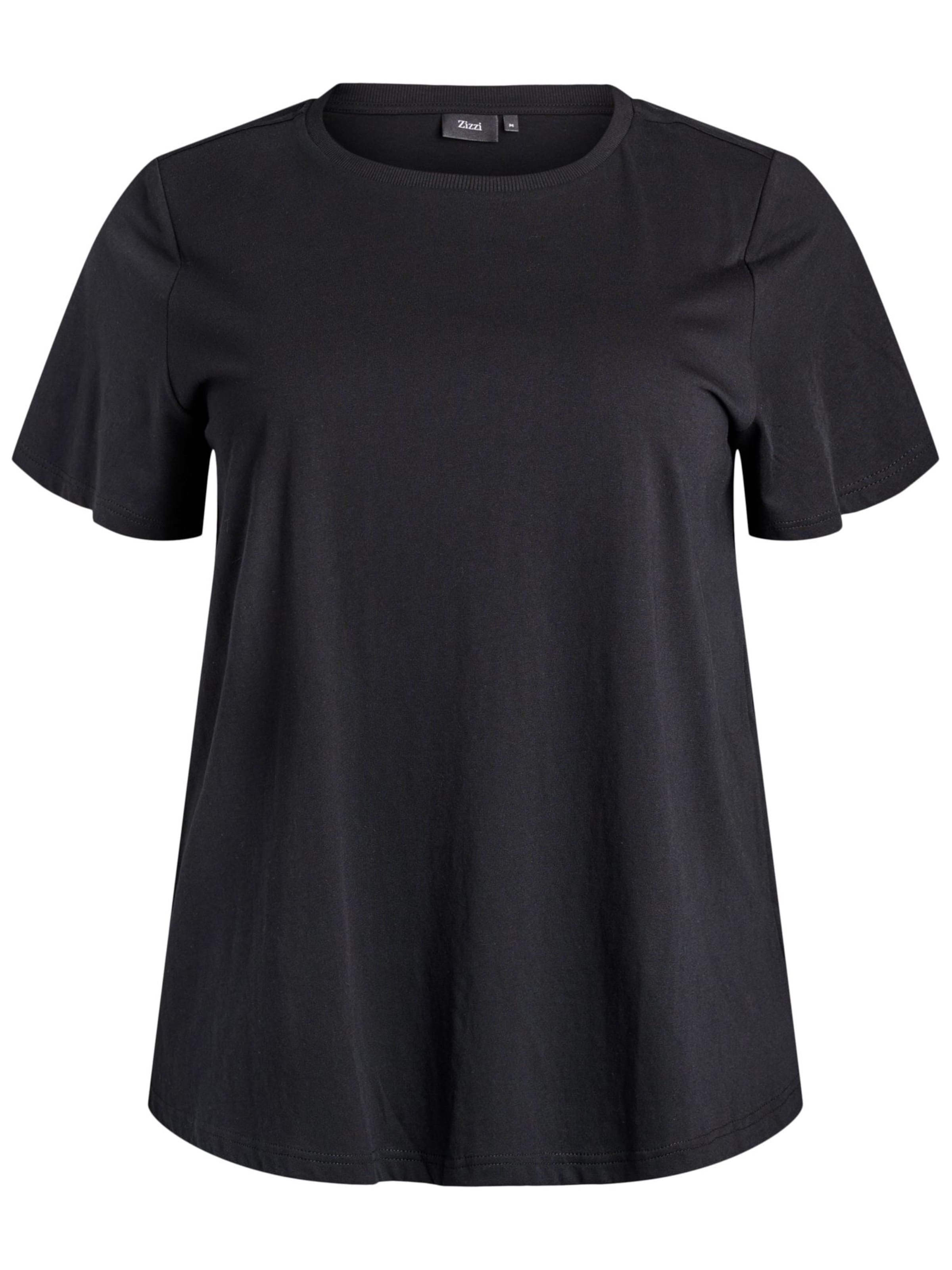 Zizzi Tričko 'MDINA' – černá: přední strana