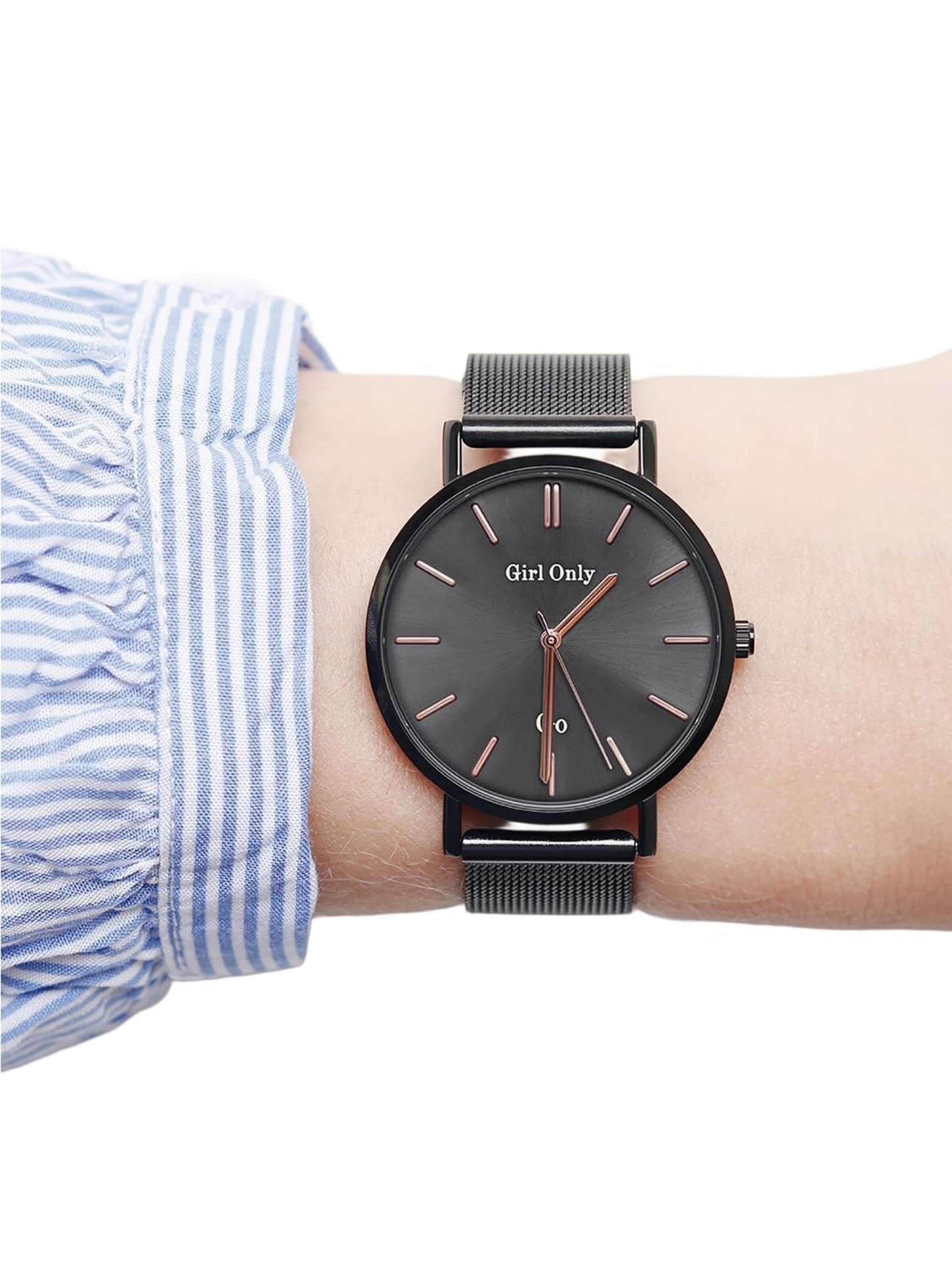 GO GirlOnly Analoog horloge in Zwart: voorkant