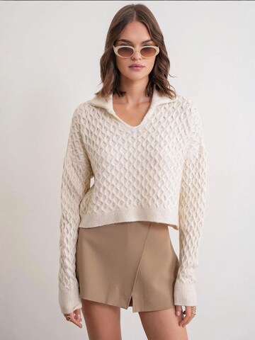 Pullover di MixRay in bianco: frontale