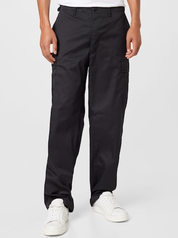 Brandit Regular Cargo Pants in Black: front