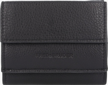 FREDsBRUDER Wallet in Black: front