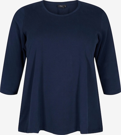 Zizzi T-shirt en bleu marine, Vue avec produit