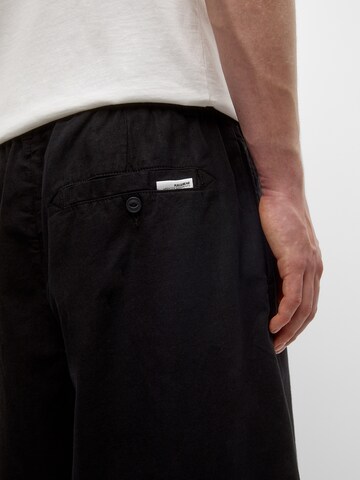 Pull&Bear Regular Chino Pants in Black