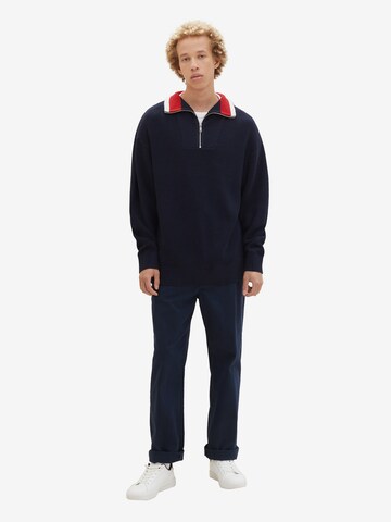 TOM TAILOR DENIM Pullover i blå