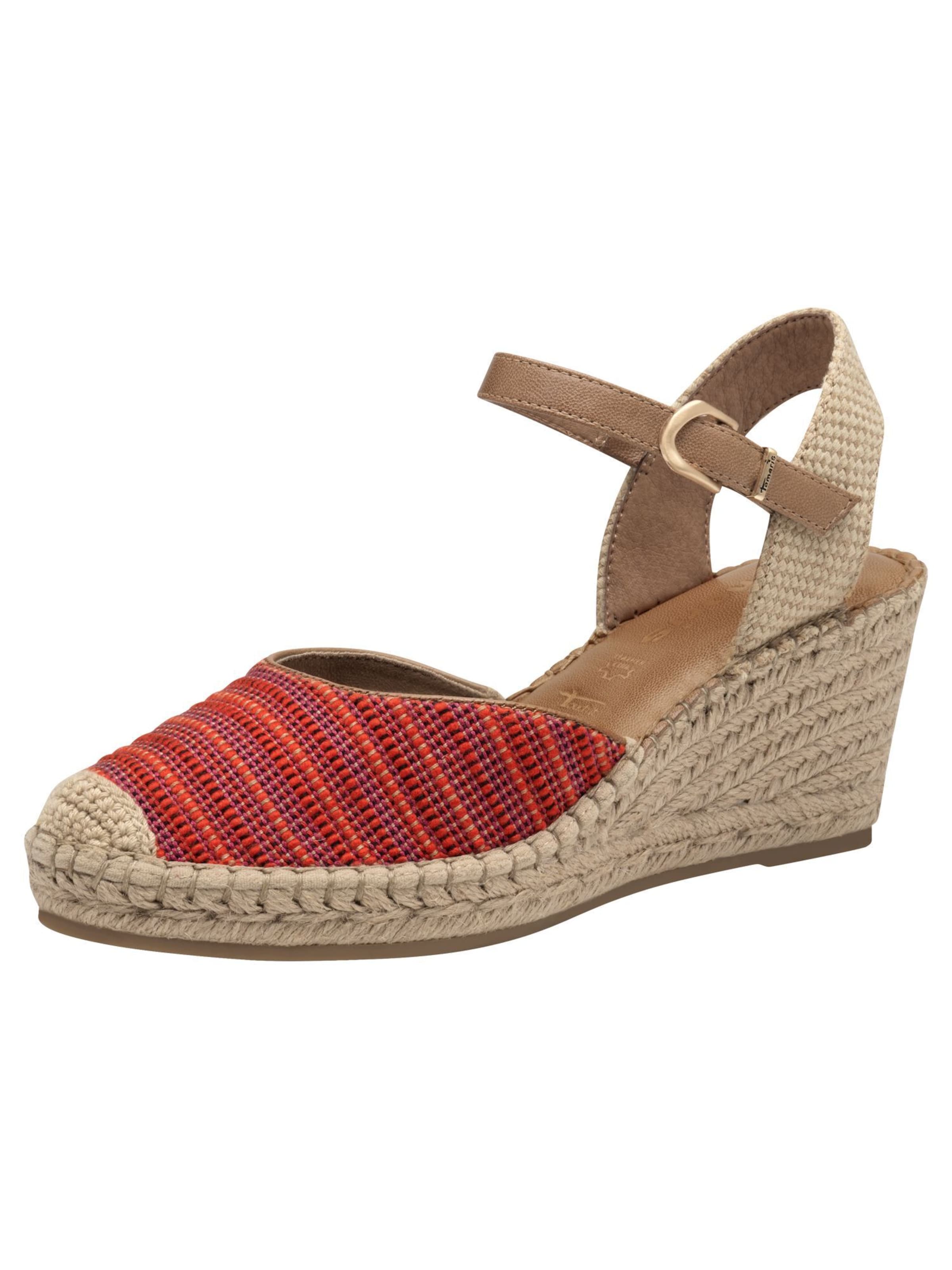 Tamaris Espadrilles in Rood: voorkant