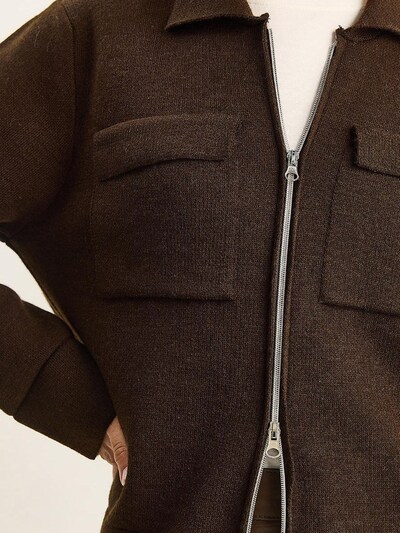 Bianco Lucci Strickjacke in dunkelbraun, Produktansicht