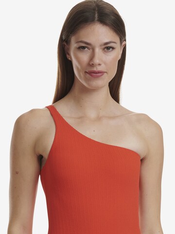 Wolford Bralette Swimsuit ' High Leg One Piece ' in Red