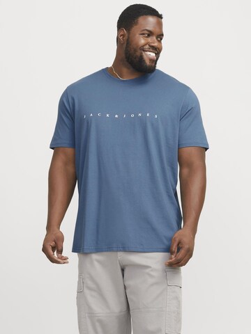 Jack & Jones Plus Μπλουζάκι 'JJEStar' σε μπλε: μπροστά