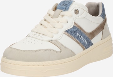 Baskets basses MUSTANG en blanc : devant