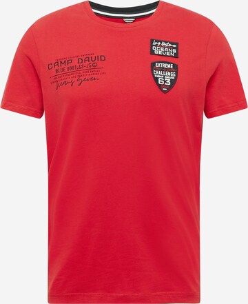 CAMP DAVID Shirt 'Ocean´s Seven I' in Red: front