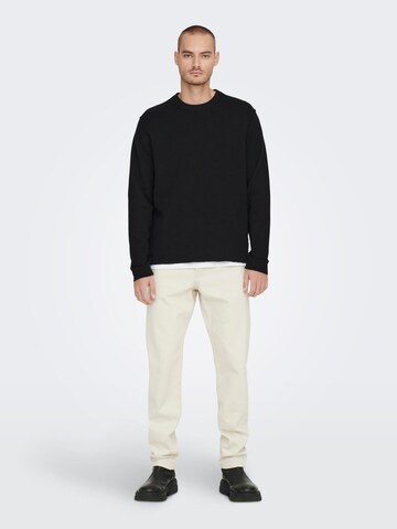 Only & Sons Sweter 'LUKE' w kolorze czarny