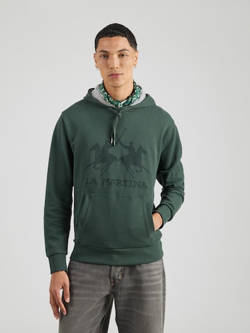 Felpa di La Martina in verde: frontale