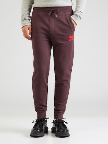 HUGO Tapered Housut 'Doak' värissä ruskea: etupuoli