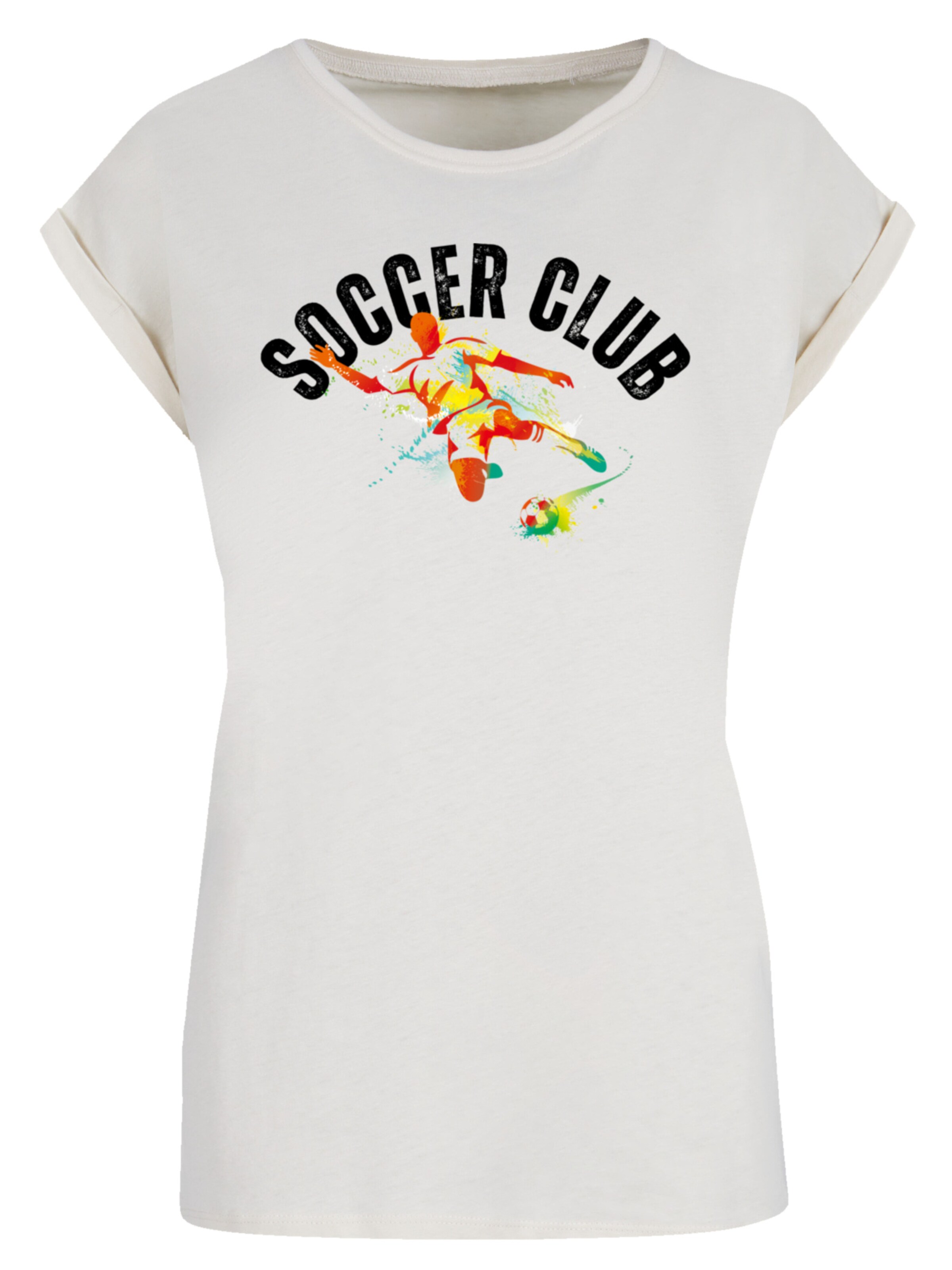 T-shirt 'Soccer Club Sport Fan Artwork' F4NT4STIC en beige : devant